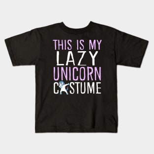 This Is My Lazy Unicorn Costume Kids T-Shirt